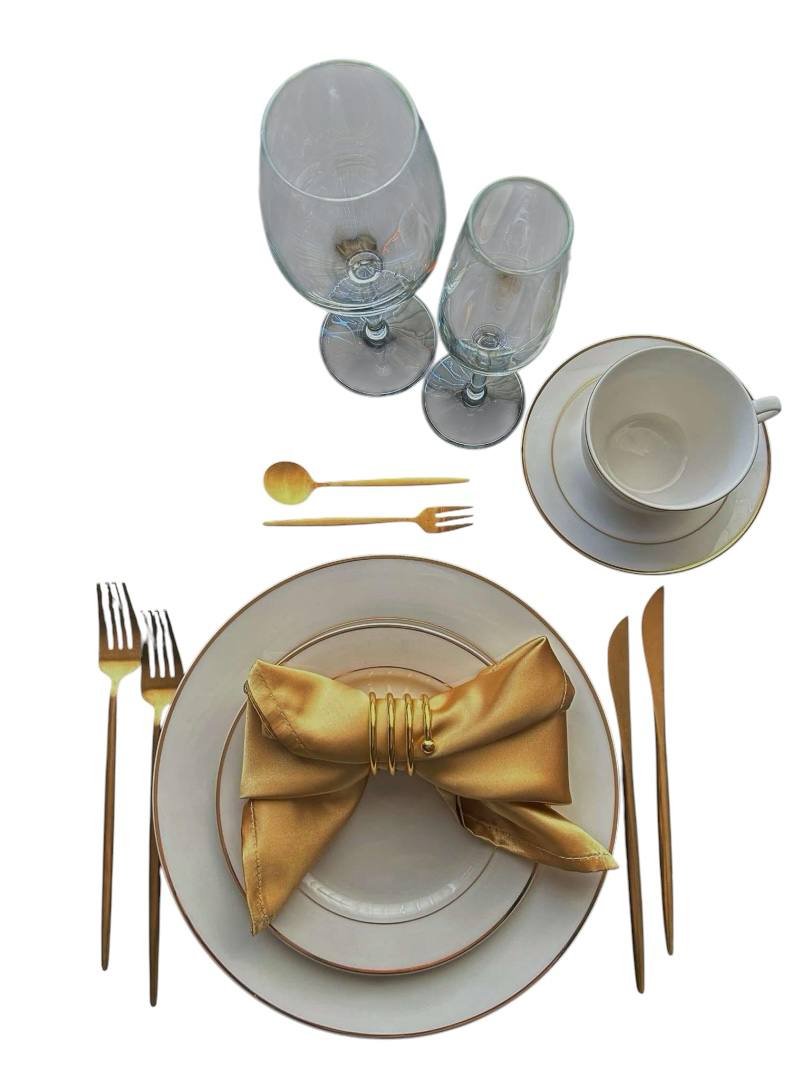 Servjett kuldne – rent