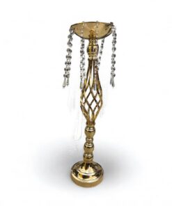 Kõrge lilleseade alus kuldne H 58 cm – rent