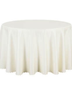 Ümmargune laudlina valge 250 cm – rent