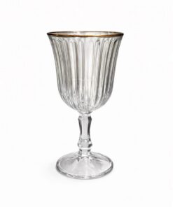 Veiniklaas (veinipokaal) kuldse servaga – rent