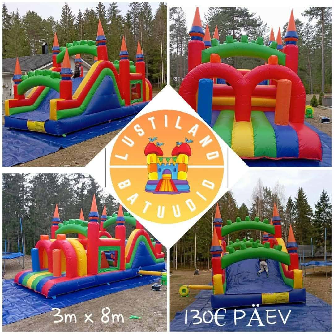 Lossibatuut liumäega 3 x 8 m – rent