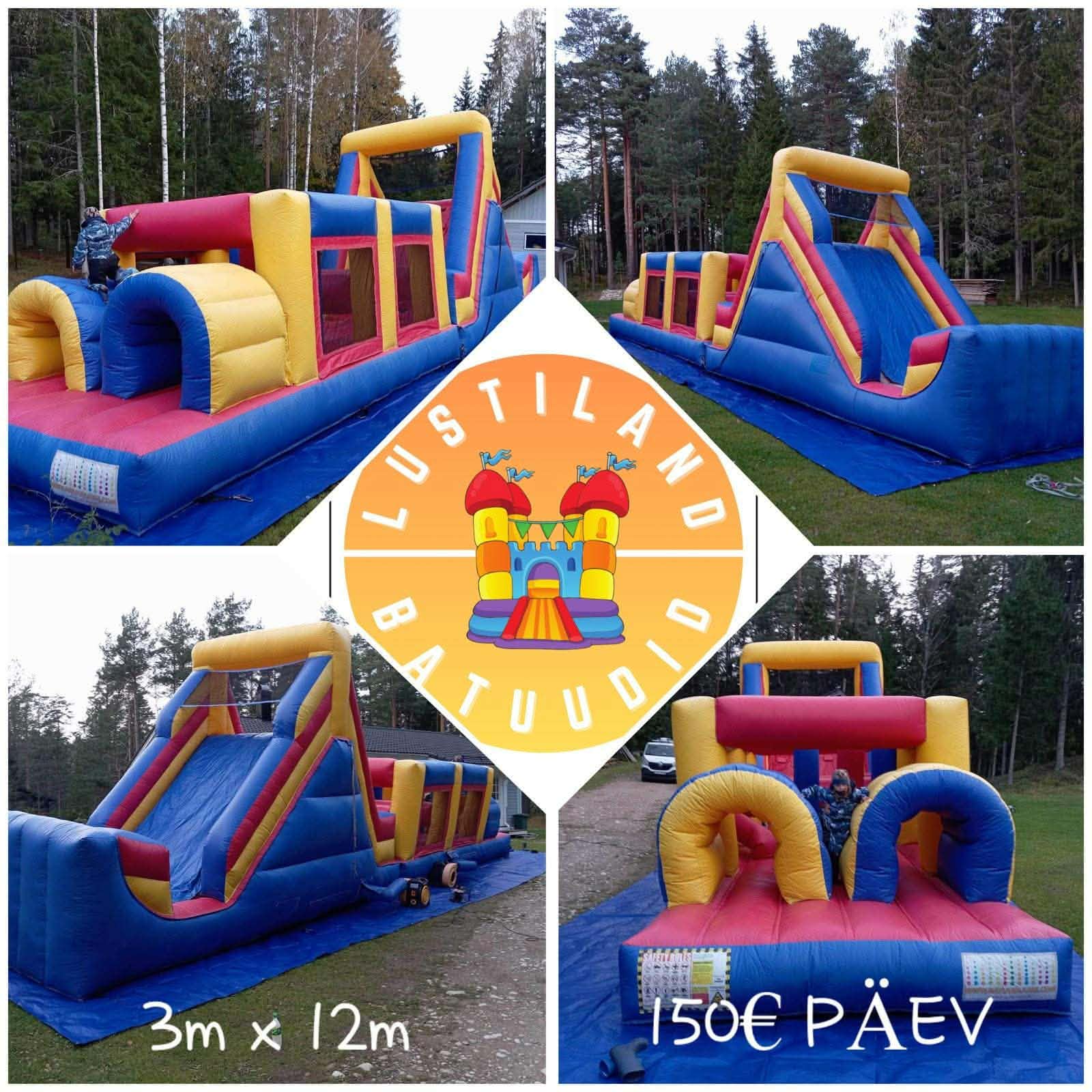 Takistusrada liumäega 3 x 12 m – rent