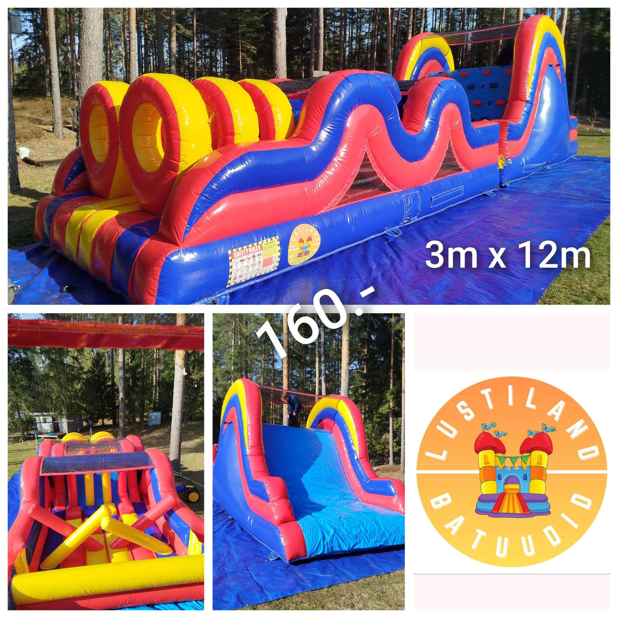 Takistusrada 3 x 12 m (punane-sinine) – rent